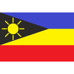 Флаг города Молодогвардейск, Украина. Вариант-01 Флаг города Молодогвардейск, Украина. Вариант-01