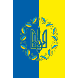 Прапор України з гербом (вертикальний). Варіант-03/01 Прапор України з гербом (вертикальний). Варіант-03/01
