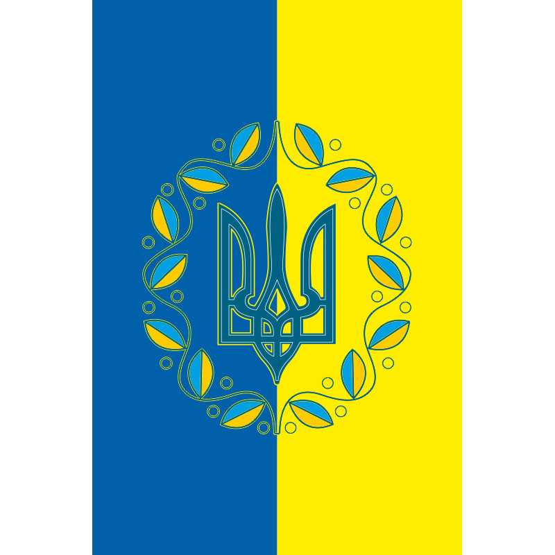 Прапор України з гербом (вертикальний). Варіант-03/01 Прапор України з гербом (вертикальний). Варіант-03/01