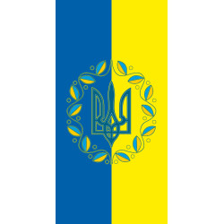 Прапор України з гербом (вертикальний). Варіант-03/02 Прапор України з гербом (вертикальний). Варіант-03/02