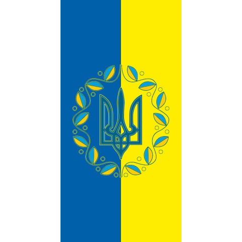 Прапор України з гербом (вертикальний). Варіант-03/02 Прапор України з гербом (вертикальний). Варіант-03/02