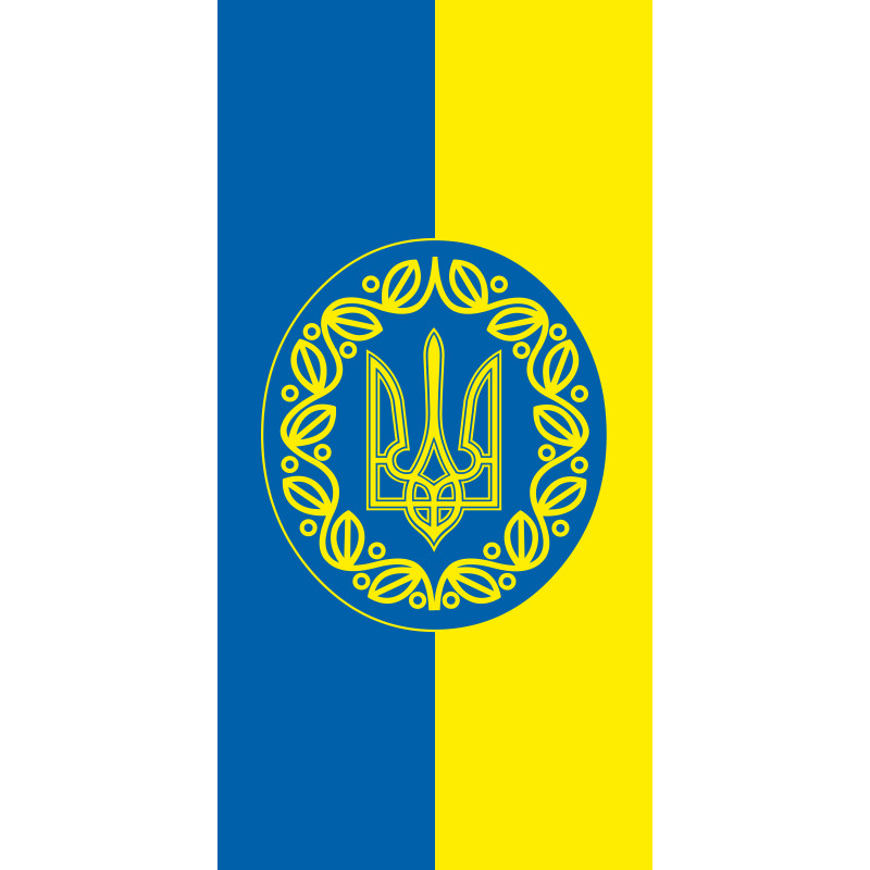 Прапор України з гербом (вертикальний). Варіант-04/02 Прапор України з гербом (вертикальний). Варіант-04/02