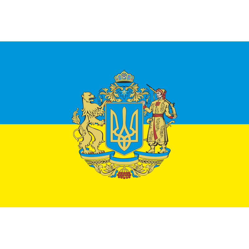 Прапор України з гербом по центру. Варіант-03 Прапор України з гербом по центру. Варіант-03