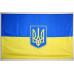 Флаг Украины с гербом по центру. Вариант-01