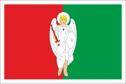 Флаг ПГТ Великая Дымерка, Украина. Вариант-02 Флаг ПГТ Великая Дымерка, Украина. Вариант-02