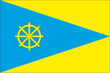 Прапор СМТ Млинів, Україна. Варіант-02