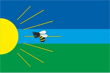 Прапор СМТ Ємільчине, Україна. Варіант-02