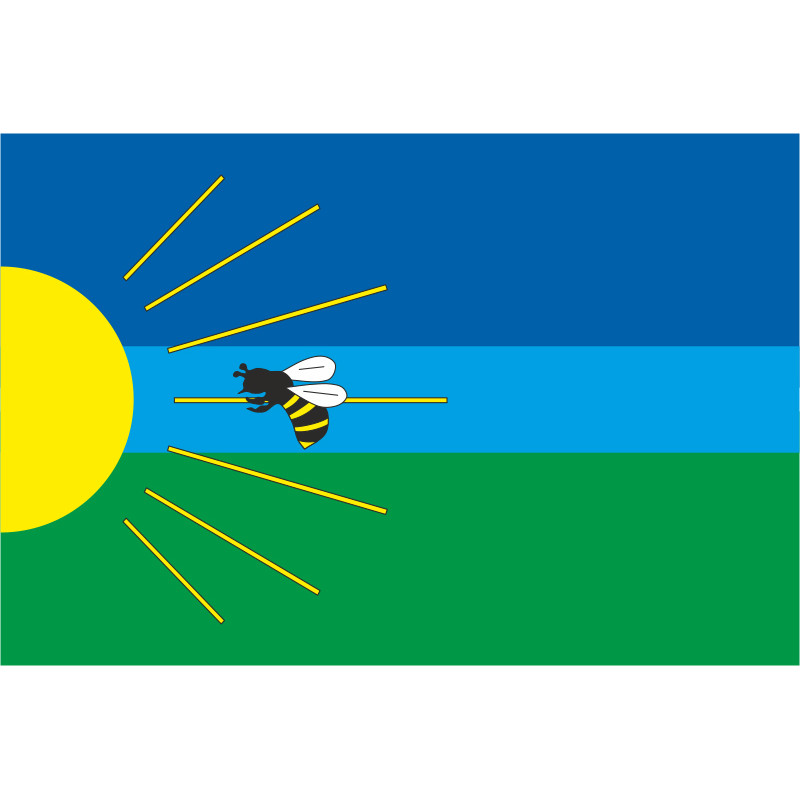 Прапор СМТ Ємільчине, Україна. Варіант-02