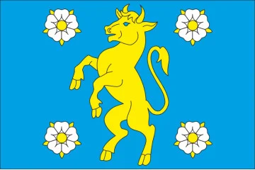 Прапор СМТ Кельменці, Україна. Варіант-02