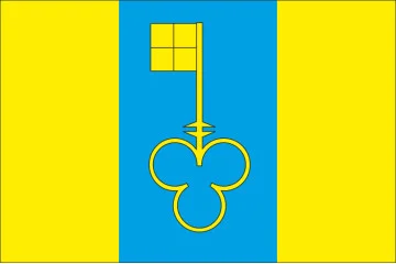Прапор СМТ Журавно, Україна. Варіант-02