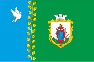 Прапор СМТ Глибока, Україна. Варіант-02