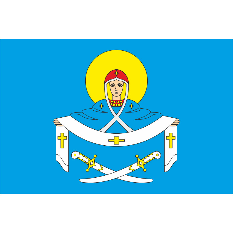 Флаг ПГТ Покровское, Украина. Вариант-02 Флаг ПГТ Покровское, Украина. Вариант-02
