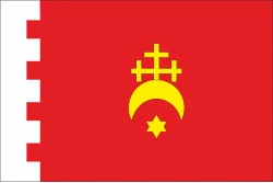 Флаг ПГТ Володарка, Украина Флаг ПГТ Володарка, Украина