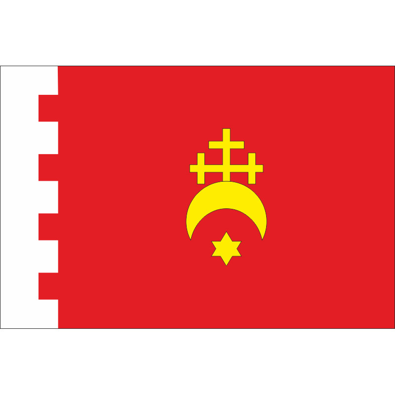 Флаг ПГТ Володарка, Украина Флаг ПГТ Володарка, Украина