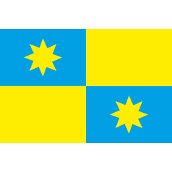 Флаг ПГТ Новый Ярычев, Украина. Вариант-02
