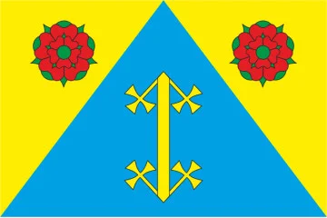 Прапор СМТ Ружин, Україна. Варіант-02