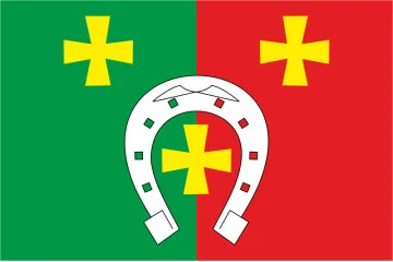 Прапор СМТ Розділ, Україна. Варіант-02
