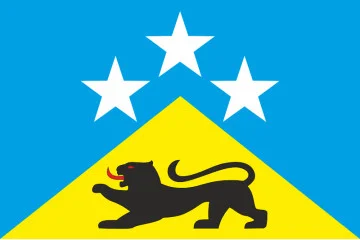 Прапор СМТ Високопілля, України. Варіант-02