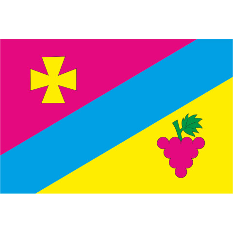 Флаг ПГТ Казацкое, Украина. Вариант-02