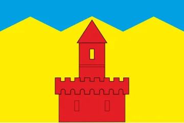 Прапор СМТ Рожнятів, Україна. Варіант-02