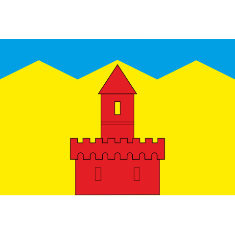 Флаг ПГТ Рожнятов, Украина. Вариант-02