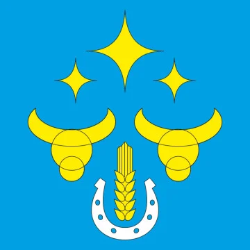 Прапор СМТ Веселе, Україна. Варіант-01
