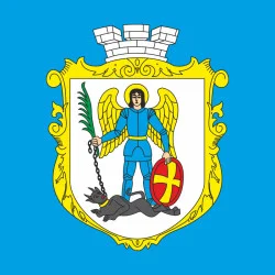 Флаг ПГТ Ивано-Франково, Украина. Вариант-01