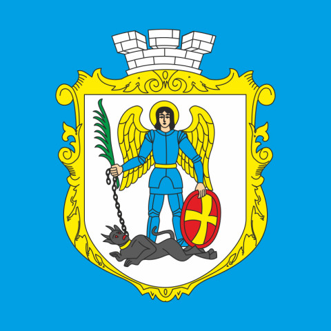 Флаг ПГТ Ивано-Франково, Украина. Вариант-01