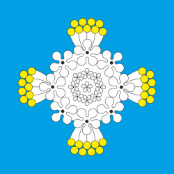 Флаг ПГТ Калиновка (Броварский район), Украина. Вариант-01 Флаг ПГТ Калиновка (Броварский район), Украина. Вариант-01