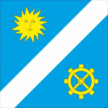 Прапор СМТ Мельниця-Подільська, Україна. Варіант-01