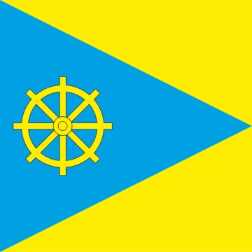 Прапор СМТ Млинів, Україна. Варіант-01