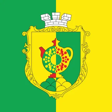 Прапор СМТ Опішня, Україна. Варіант-01