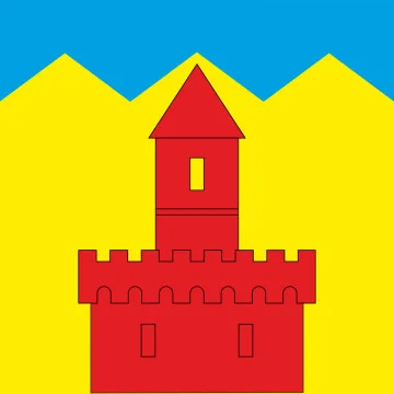 Прапор СМТ Рожнятів, Україна. Варіант-01