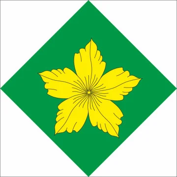 Прапор СМТ Рокитне, Україна (Рівненська область). Варіант-01