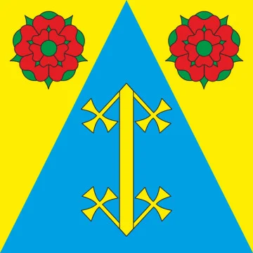 Прапор СМТ Ружин, Україна. Варіант-01
