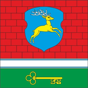 Прапор СМТ Сатанів, Україна. Варіант-01