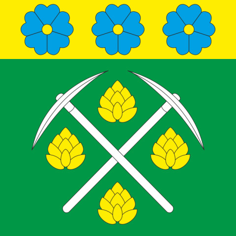 Прапор СМТ Черняхів, Україна. Варіант-01