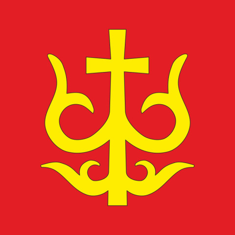 Прапор СМТ Шацьк, Україна. Варіант-01