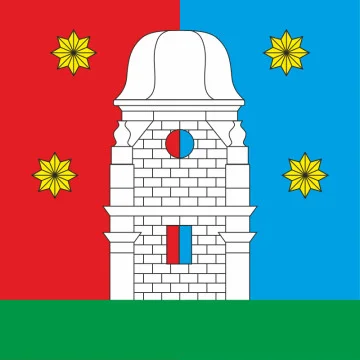 Прапор СМТ Ямпіль, Україна. Варіант-01