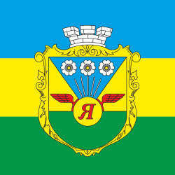 Прапор СМТ Яблунець, Україна. Варіант-01