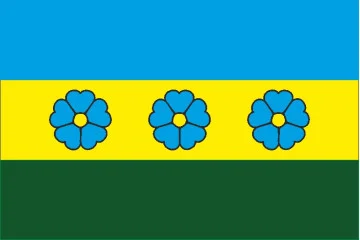 Флаг Емильчинского района Житомирской области Украины Флаг Емильчинского района Житомирской области Украины