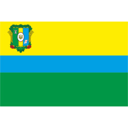 Флаг Радомышльского района Житомирской области Украины Флаг Радомышльского района Житомирской области Украины