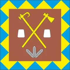 Флаг села Космач Косовского района Ивано-Франковской области Украины