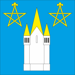 Флаг села Новомалин Ровненского района Ровненской области Украины Флаг села Новомалин Ровненского района Ровненской области Украины