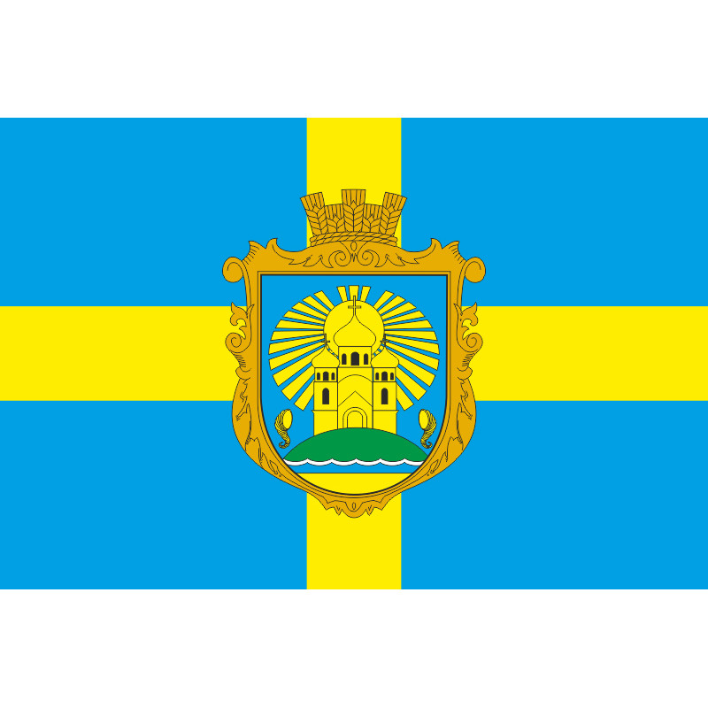 Прапор села Софіївська Борщагівка Бучанського району Київської області України Прапор села Софіївська Борщагівка Бучанського району Київської області України