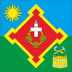 Прапор села Городище Хмельницького району Хмельницької області України Прапор села Городище Хмельницького району Хмельницької області України