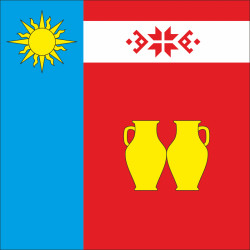 Прапор села Клопотівці Хмельницького району Хмельницької області України Прапор села Клопотівці Хмельницького району Хмельницької області України