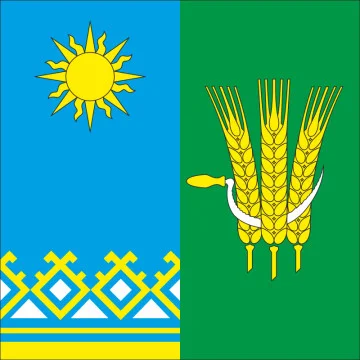 Флаг села Коржевцы Хмельницкого района Хмельницкой области Украины