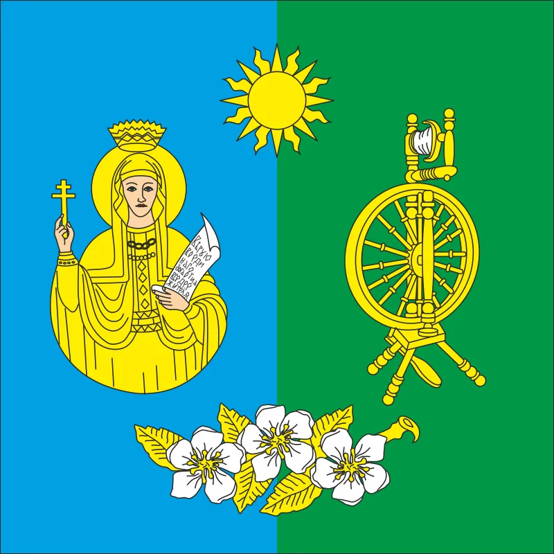 Флаг села Коричинцы Хмельницкого района Хмельницкой области Украины Флаг села Коричинцы Хмельницкого района Хмельницкой области Украины
