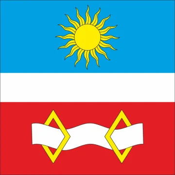 Флаг села Сырватинцы Хмельницкого района Хмельницкой области Украины Флаг села Сырватинцы Хмельницкого района Хмельницкой области Украины